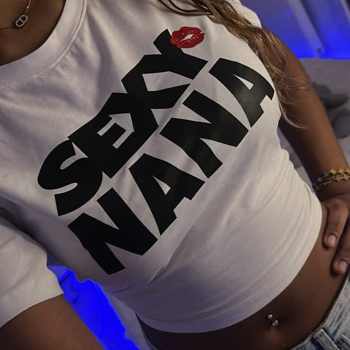 SEXY NANA CROP BLANC